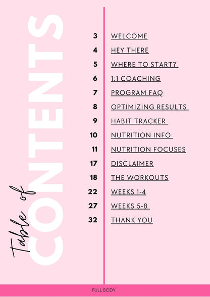 8 WEEK FULL BODY PROGRAM